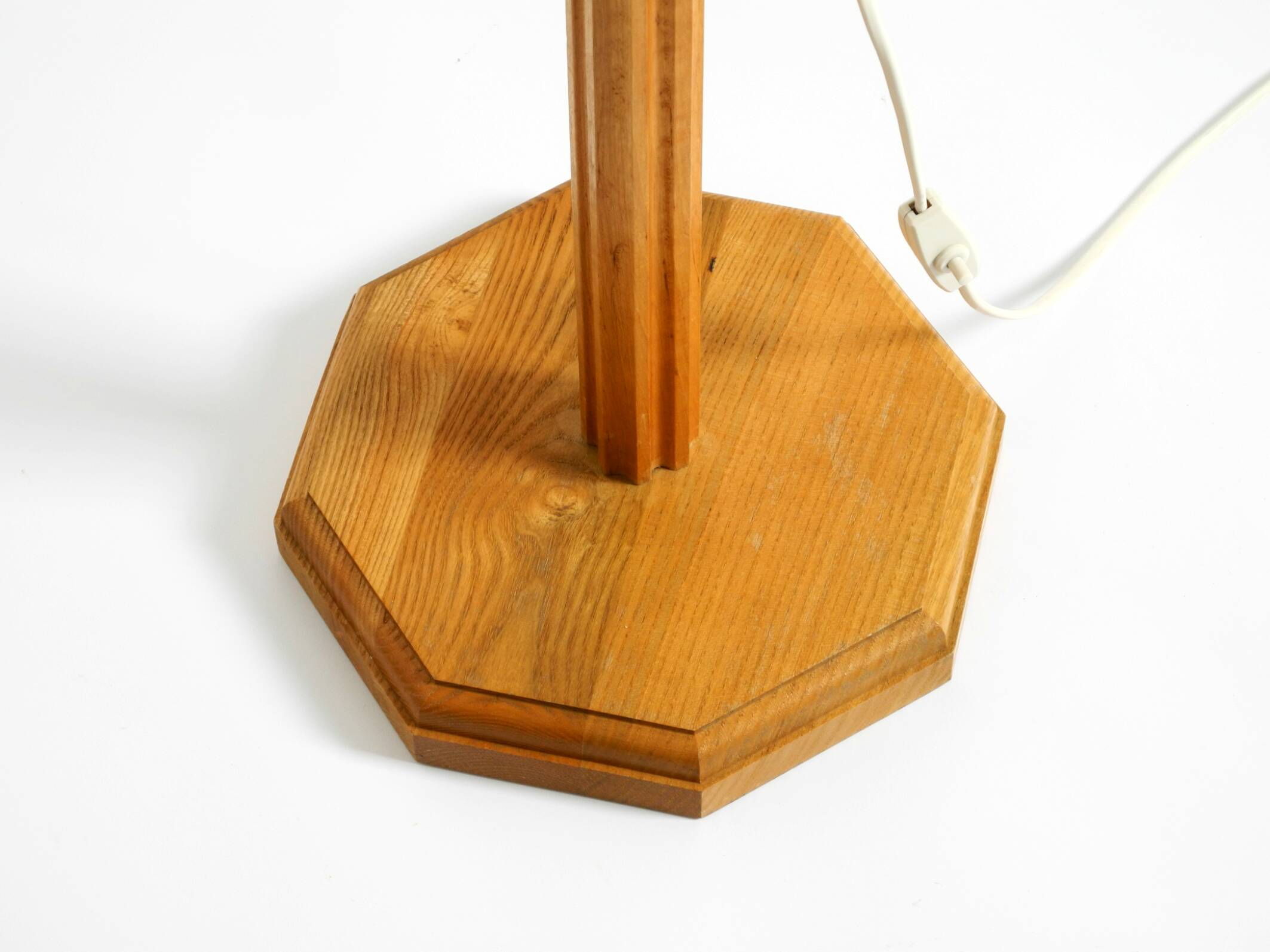 Large, Rare 1960s Pine Veneer Floor or Table Lamp — Scandinavian Production