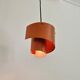 Orange swirl shaped pendant or ceiling lamp by Simon P. Henningsen for Lyfa, Denmark 1960's