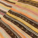 10x11 Yellow & Brown Ethnic Vintage Kilim Rug, 326x350Cm