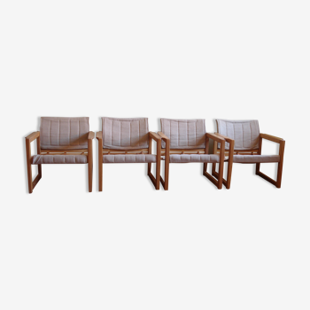 4 Diana armchairs by Karin Mobring for Ikea, 1970