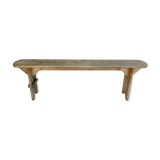 School bench in light, raw wood, 144 cm