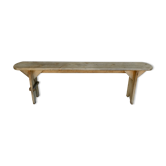 School bench in light, raw wood, 144 cm