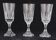 Baccarat Assas model, 3 wine glasses, crystal, signed, 17.9 cm, excellent condition.
