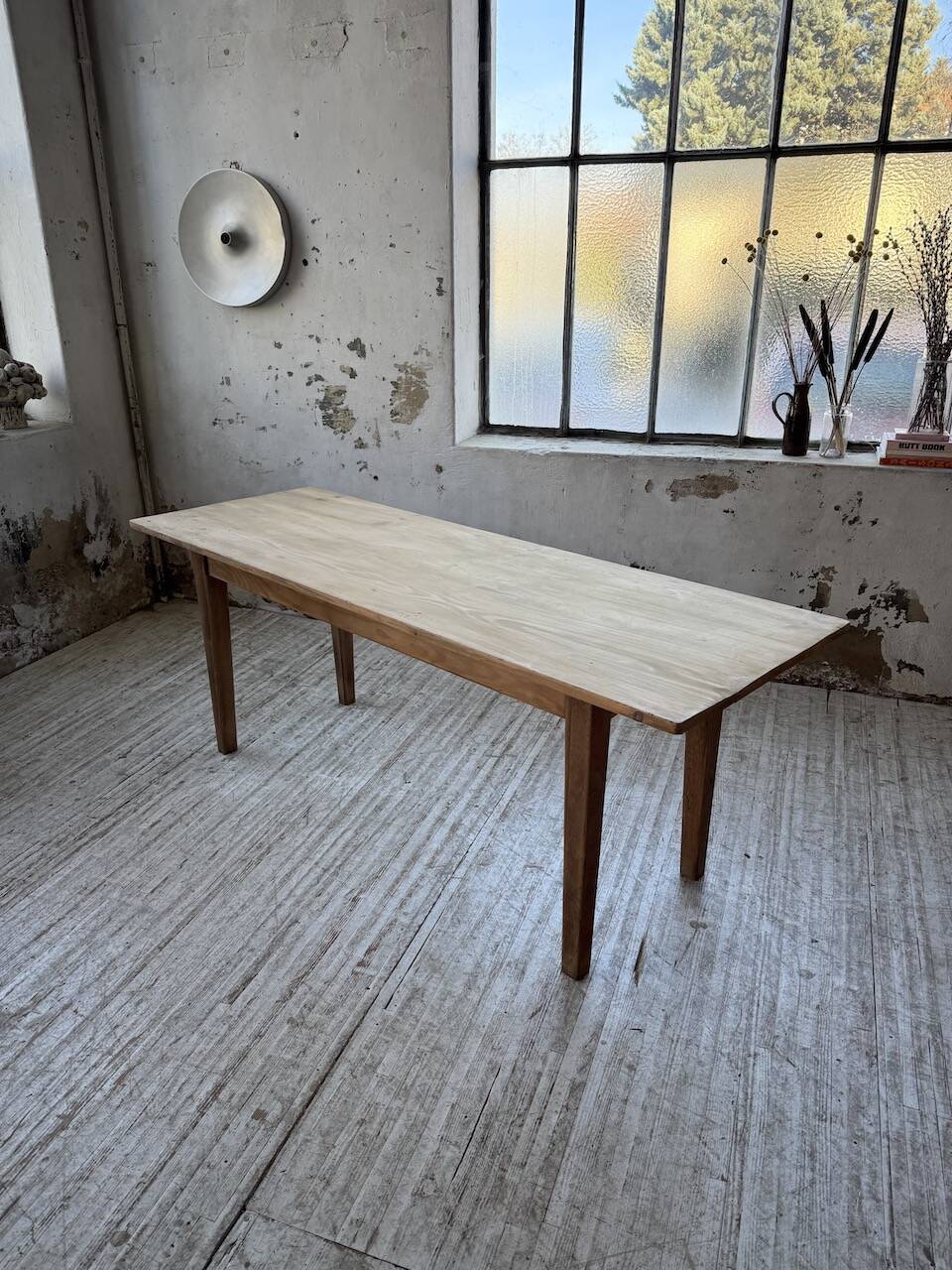 Pine and oak farmhouse table 2m