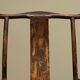 Chinese chair with yoke back in lacquered pear wood, 18th century