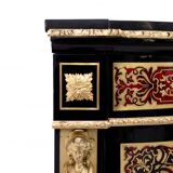 Antique corner chest of drawers in the Boulle style, France, mid-19th century. After renovation.