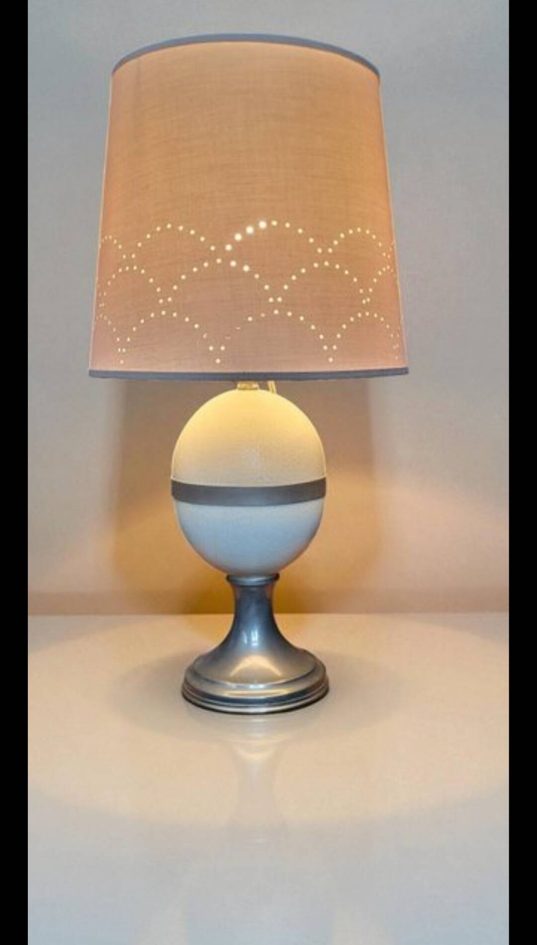 Ostrich Egg Lamp by Christian Dior