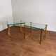Pair of vintage gilt coffee tables by Friedrich Wilhelm Möller, 1970s