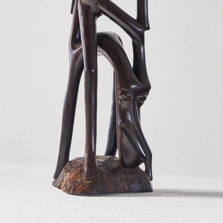 Modernist anthropomorphic sculpture Makonde 1950