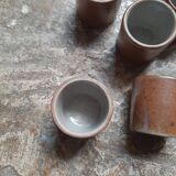 Mini verres en grès Vintage
