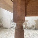 Walnut farmhouse table with swivel and extendable top