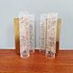 Pair of wall sconces in brass and frosted tubular glass, Doria, 1960-70.