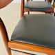 Danish vintage Arne Wahl Iversen teak and leather dining chairs model 26 - 1960s