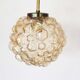 Amber bubble glass pendant light by Helena Tynell for Glashutte Limburg