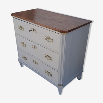 Chest of drawers gray oak top