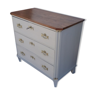 Chest of drawers gray oak top