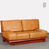 2-seater leather sofa by Gérard Guermonprez, 1970