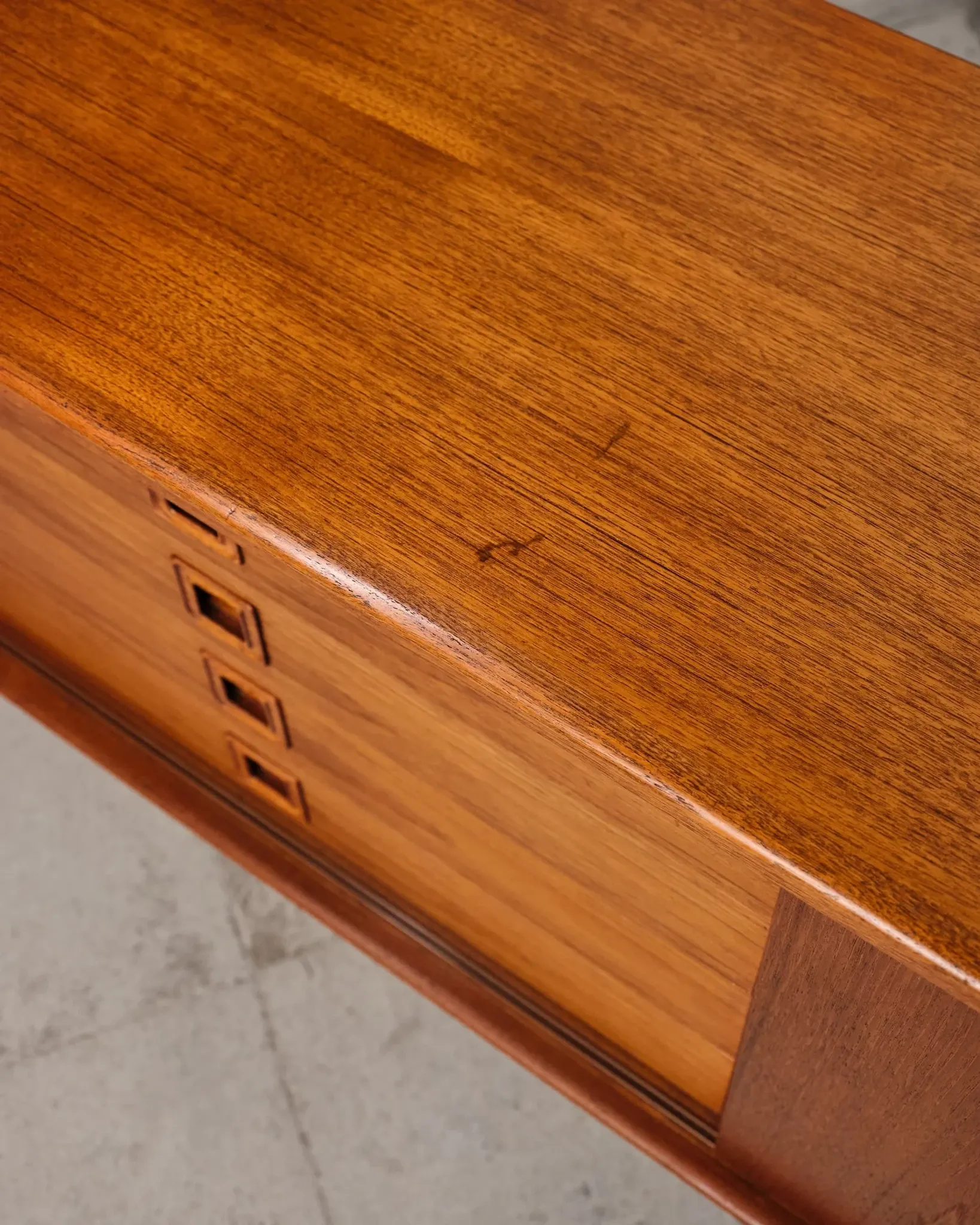 Teak enfilade by H.W. Klein for Bramin, Denmark, 1960s.