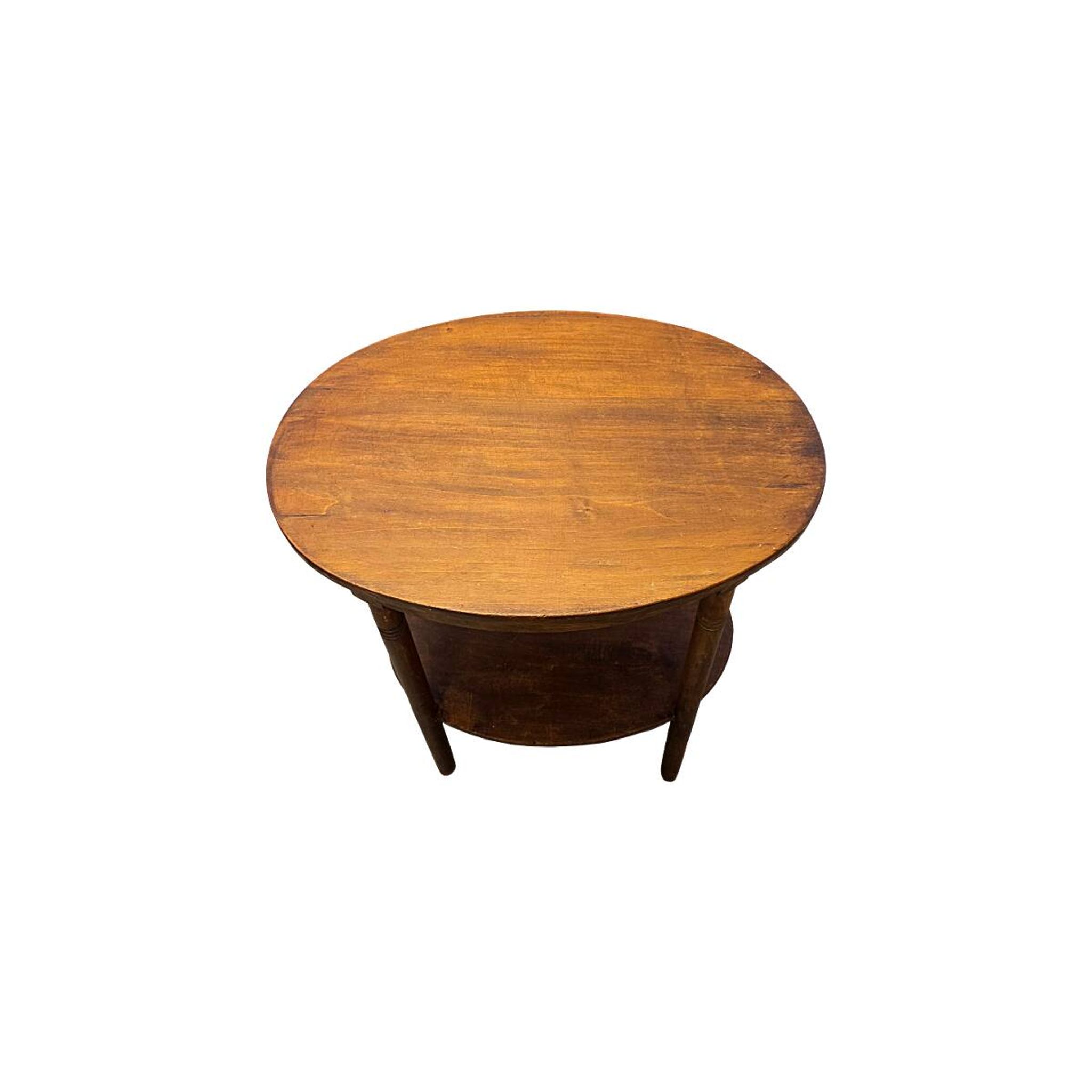 Old French Oval Side Table, 1940s