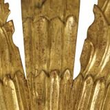 Large Wooden Sun Mirror Sunburst Butler XL Mirror Gold 70cm