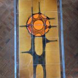 Chrome and ceramic coffee table