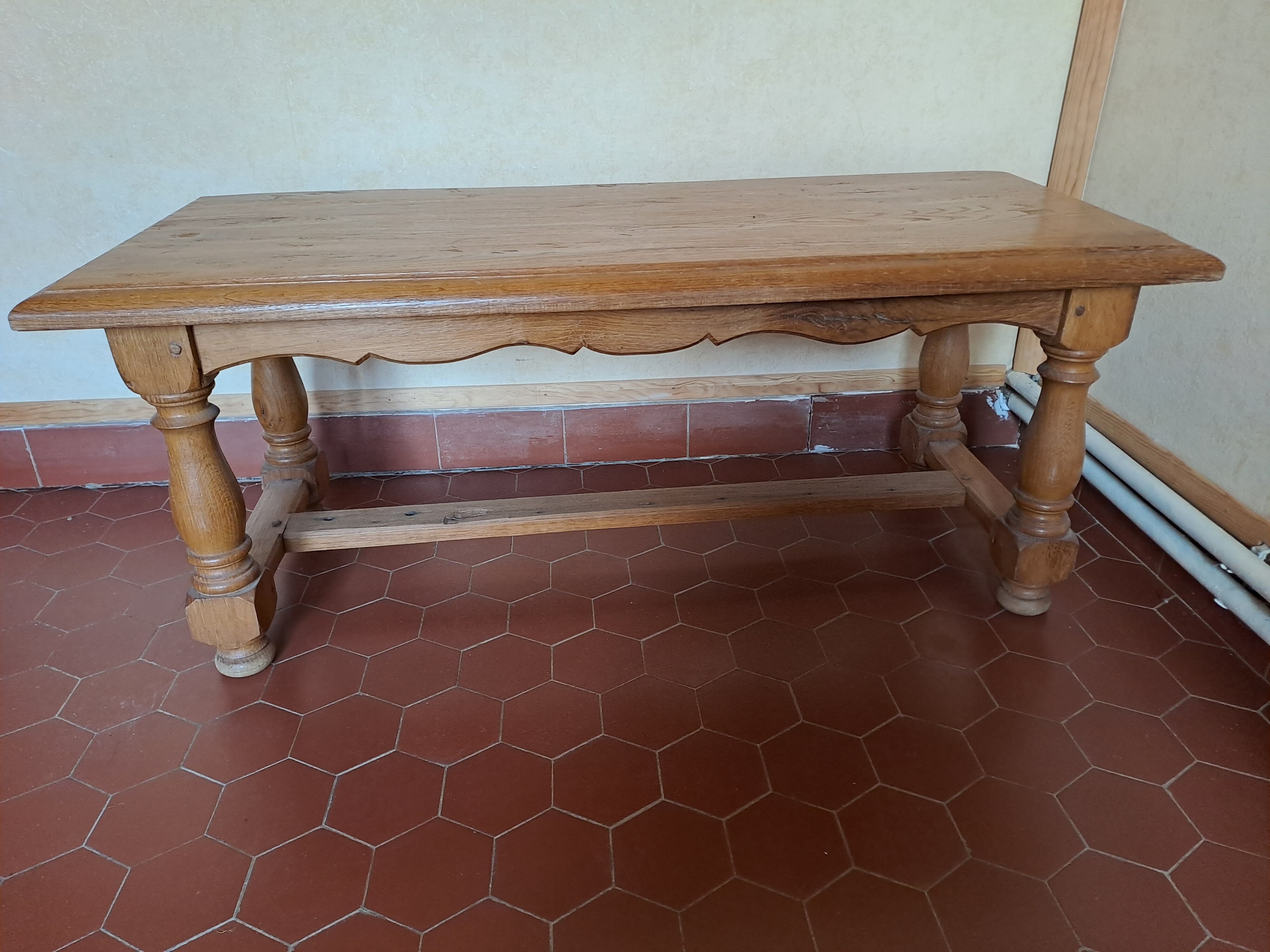 Solid oak coffee table