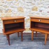 Pair of vintage bedside tables, Scandinavian style 60s