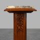 Oak & Marble large Art Deco pedestal, France 1920s