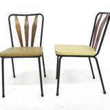 Set of 2 metal chairs, Bjärnums Slöjdfabrik, Sweden, 1950
