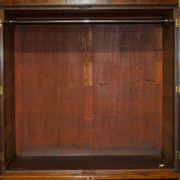 George III Sheraton linen cupboard in walnut, circa 1760.