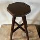 Tabouret sellette atelier en bois