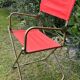 Vintage orange folding camping chair