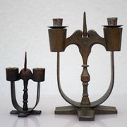 Swedish wooden candleholders from Taserud, 1955, set of 2