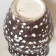 Vallauris Fat Lava Vase Red black 1950s Height 27 cm
