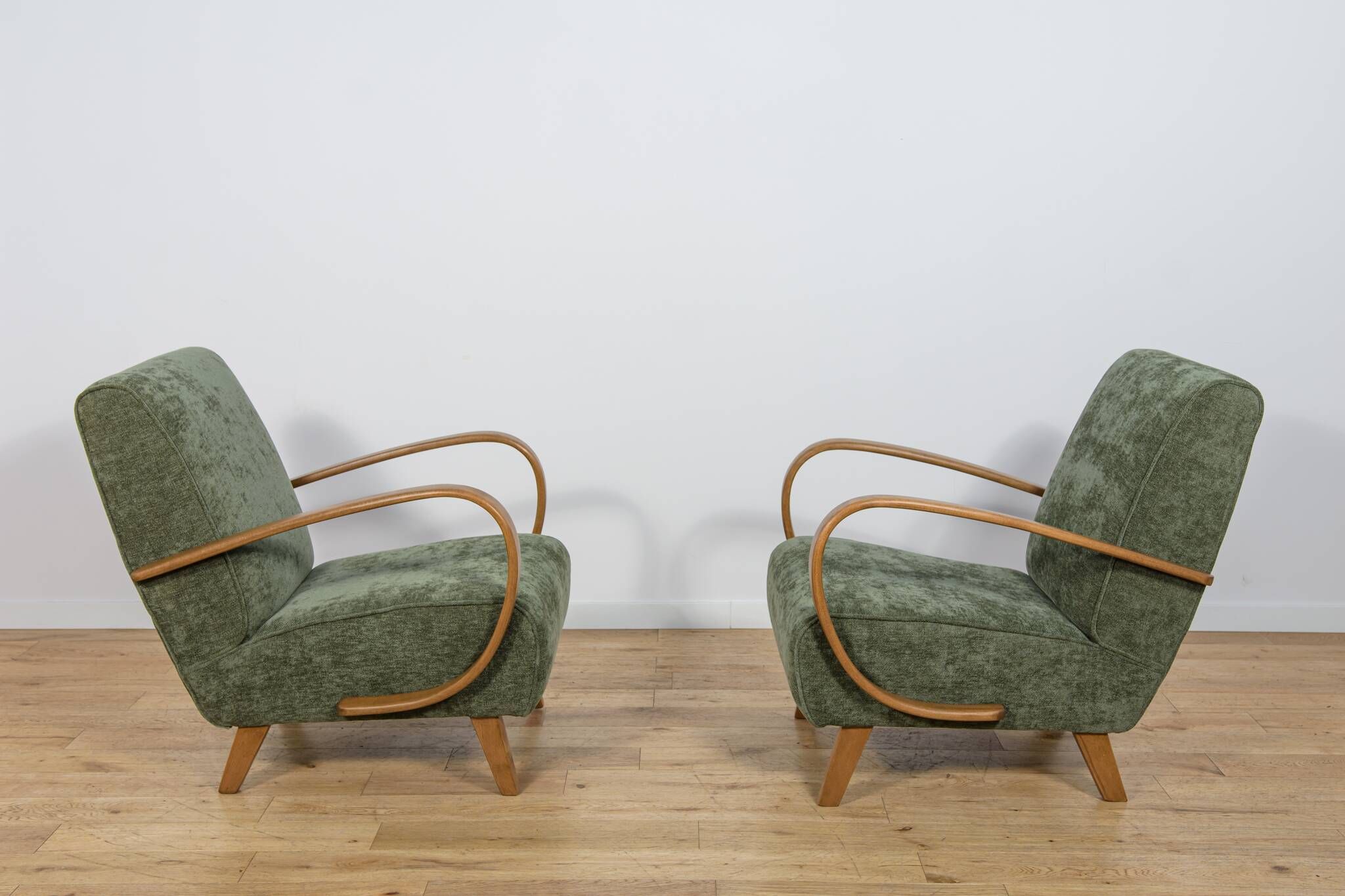 Model H 410 Armchairs by Jindřich Halabala for Up Závody, 1930s, Set of 2