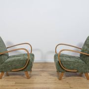 Model H 410 Armchairs by Jindřich Halabala for Up Závody, 1930s, Set of 2