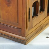 Vitrine de metier ancienne en bois de noyer XXème