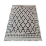Traditional handmade white and grey carpet 178x125cm