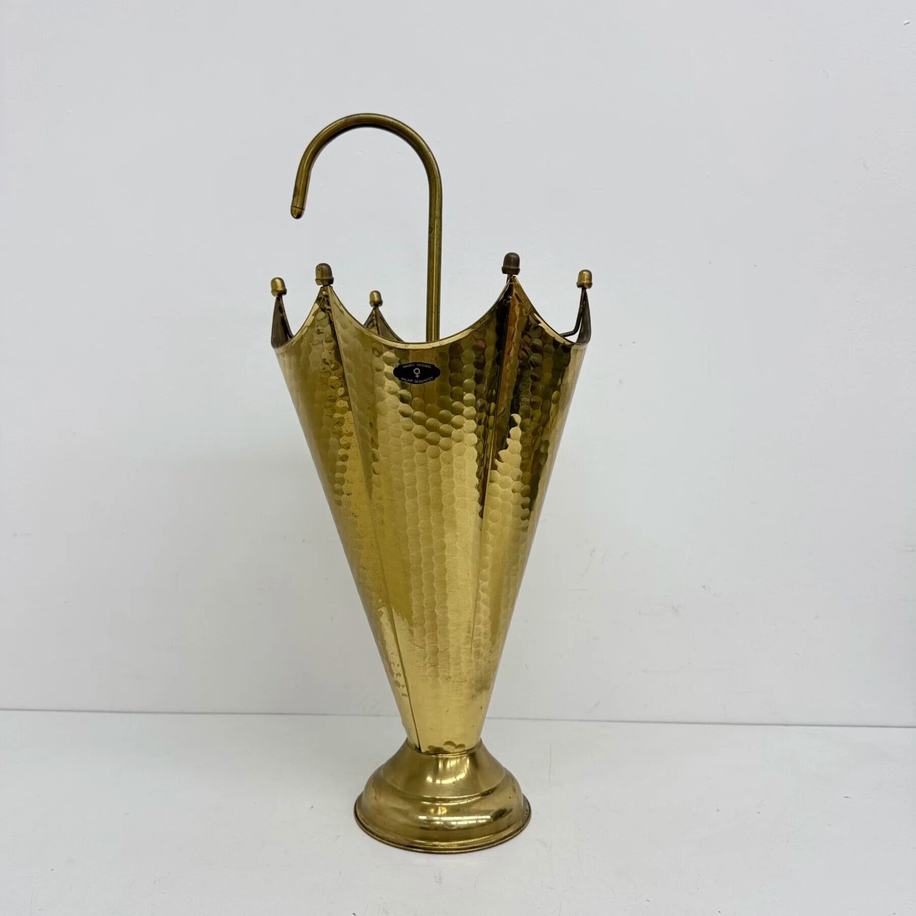 Mid-century design brass umbrella stand, 1970s