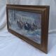 Painting Russian school Oil on canvas / cardboard signed framed dimensions: height -33cm - width -69cm