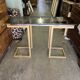 Console année 70 chrome et laiton
