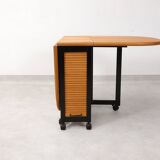 4 Trieste folding chairs with storrage table - Aldo Jacober for A. Bazzani