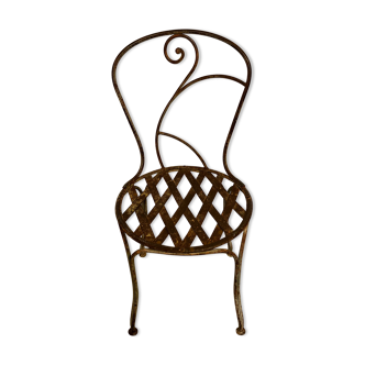 Wrought iron garden chair