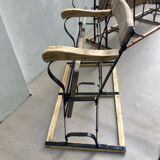 Two-seater folding theatre bench