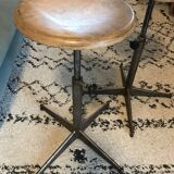 Set of 2 adjustable vintage industrial style stools