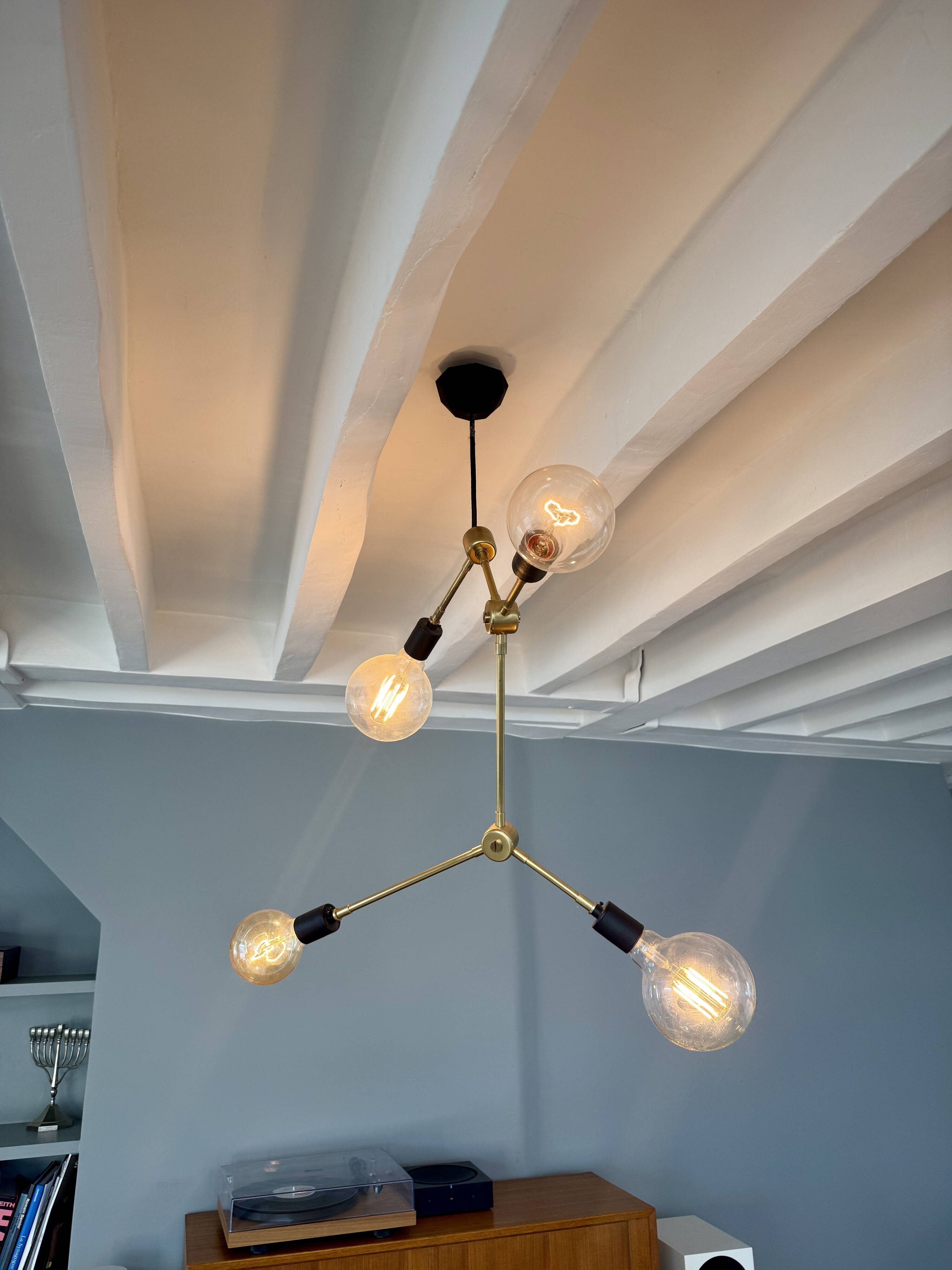Chic designer brass pendant light – contemporary style