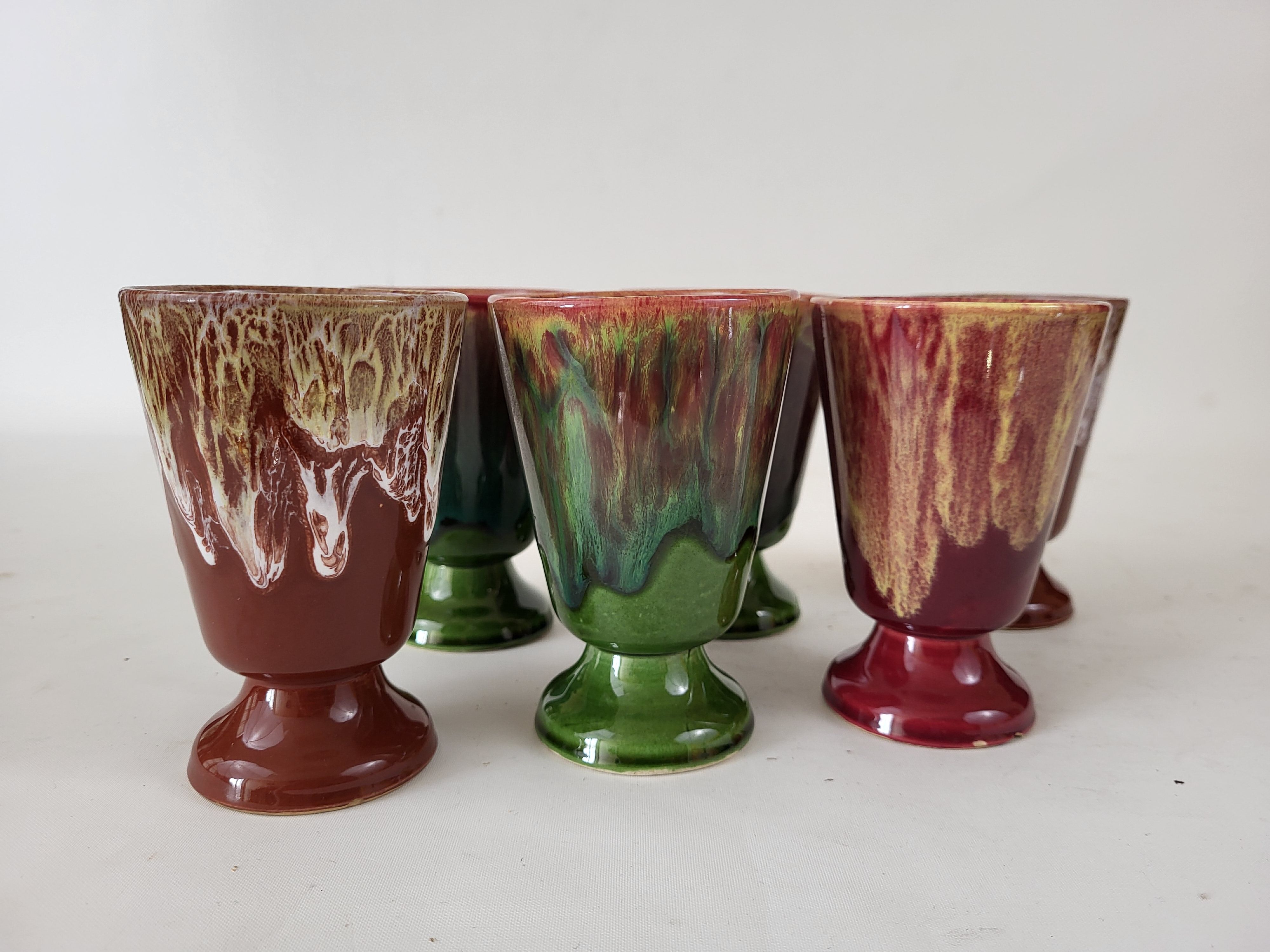 6 mazagran cups in morvan sandstone - petit massé