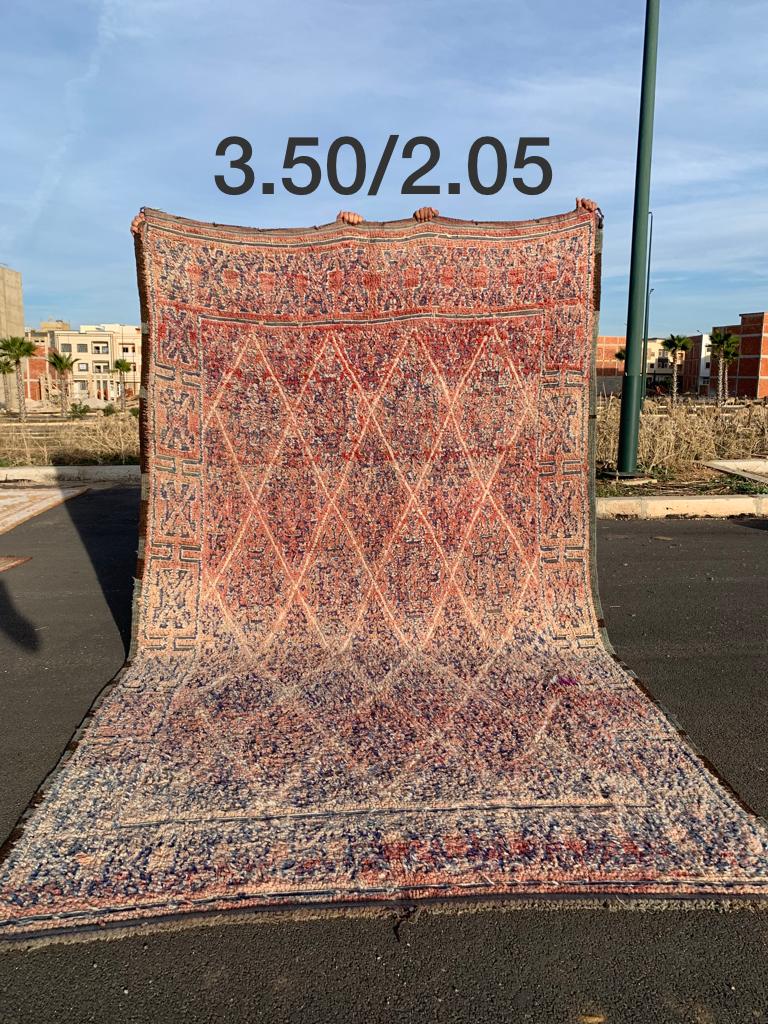 Berber carpet beni mguild seventies 3m50 on 2m05