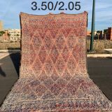 Berber carpet beni mguild seventies 3m50 on 2m05