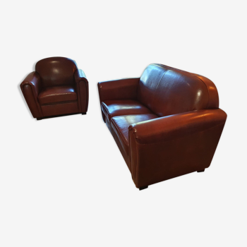 Leather lounge set